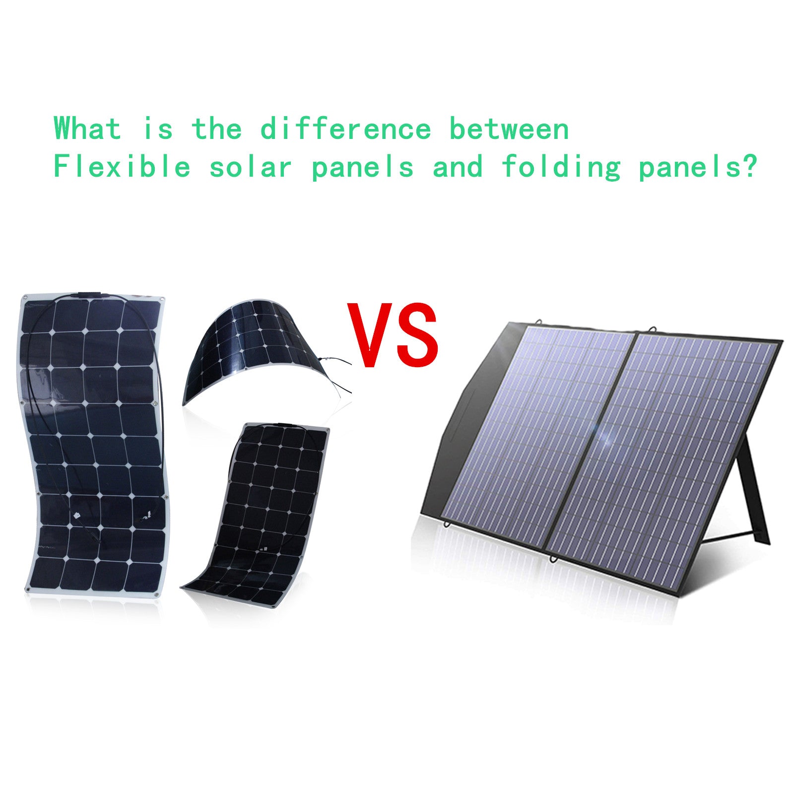 What is the difference between Flexible solar panel and Folding solar panels?