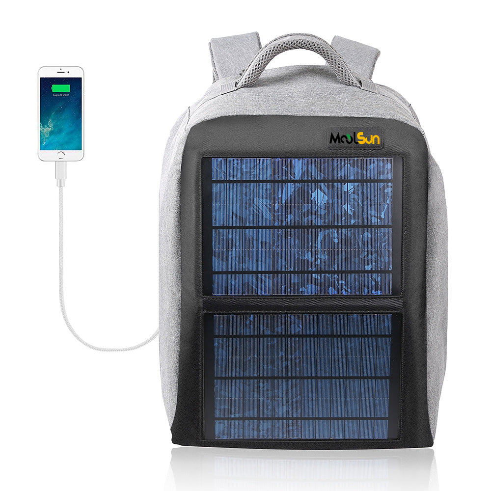 Moolsun 12 Watt 5 Volt Solar Backpack Charger with USB Output