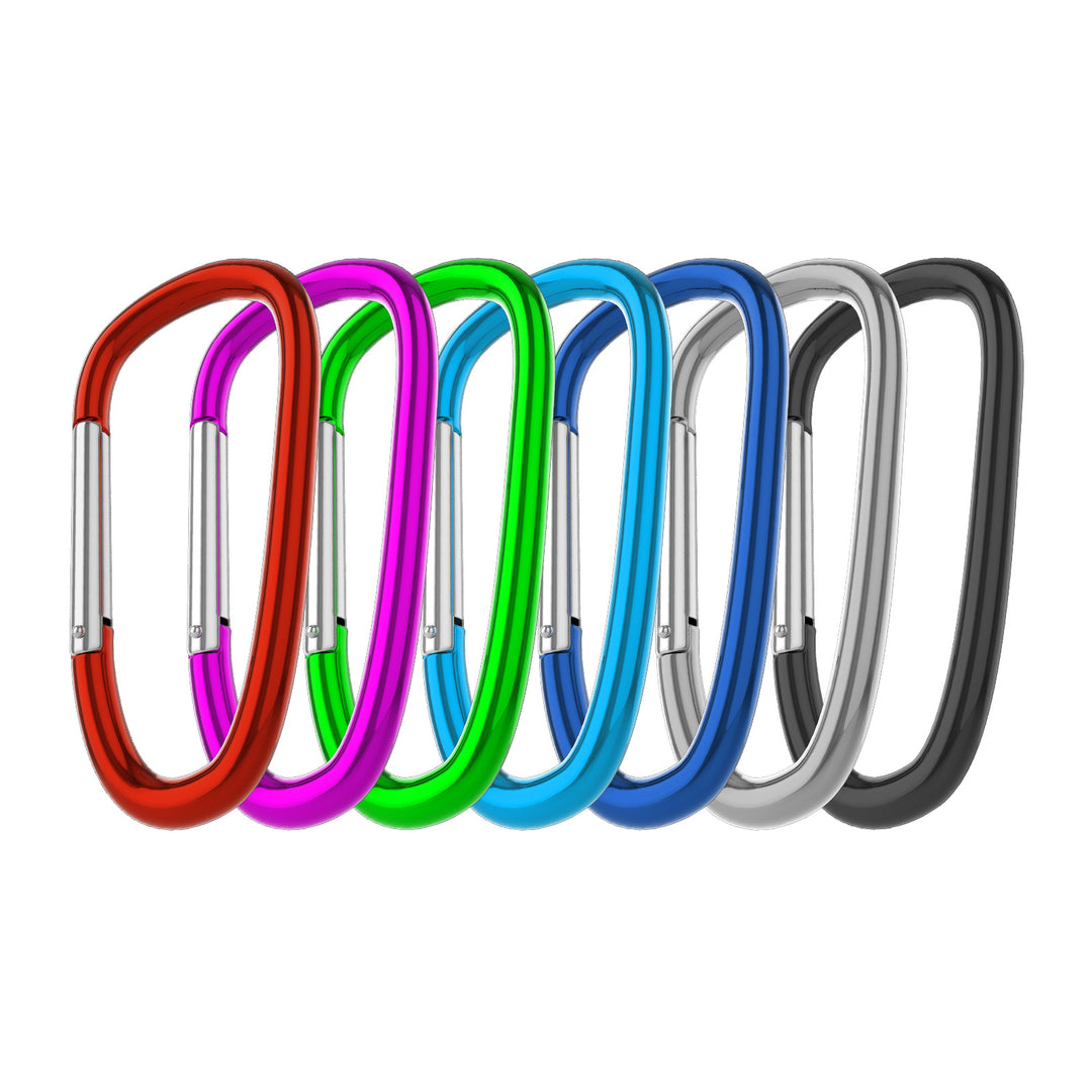 Moolsun 6 Pcs Carabiner Clip, 2.25 Aluminum D Ring - Random Color – MOOLSUN