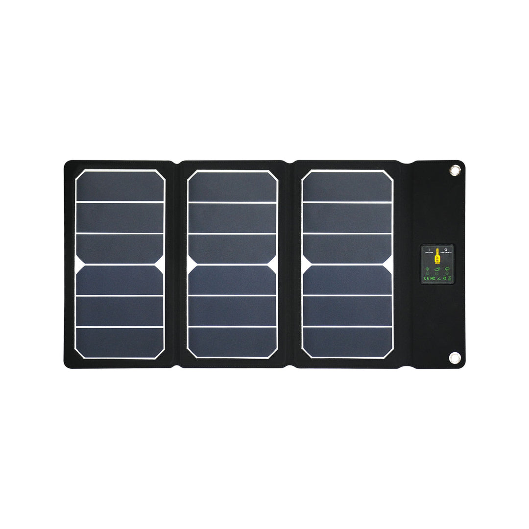 MOOLSUN Portable Solar Charger 21W Solar Panel Charger with 2 USB Output Ports ETFE Foldable Camping Travel Charger for Tablet Ipad iPhone and More