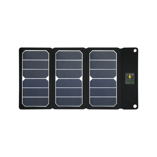 MOOLSUN Portable Solar Charger 21W Solar Panel Charger with 2 USB Output Ports ETFE Foldable Camping Travel Charger for Tablet Ipad iPhone and More