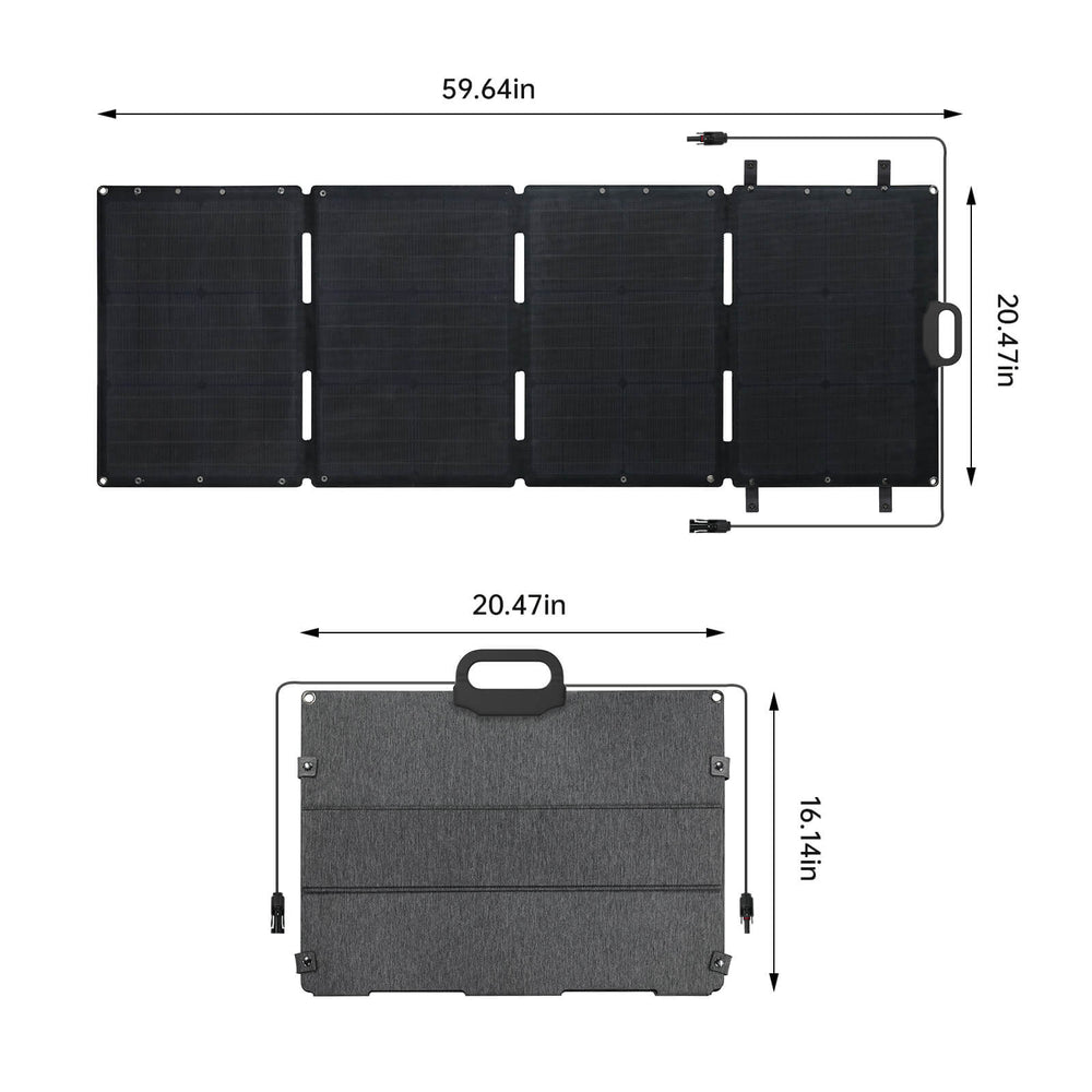 Moolsun 110W 18V Portable Foldable Solar Panels Solar Charger To Charge 12V Batteries / Power Station For RV Camping Trailer Emergency power