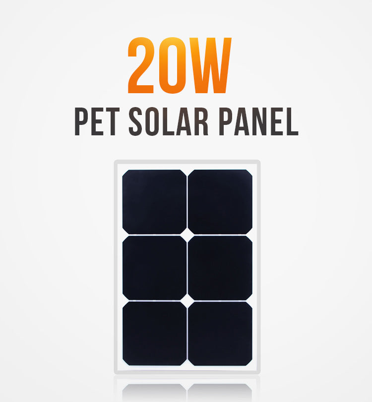 Moolsun 20W 3V Diy Flexible Solar Panel Efficiency 23.5% Monocrystalline ETPF/PET for RV Boat Cabin Tent Car Trucks Trailers